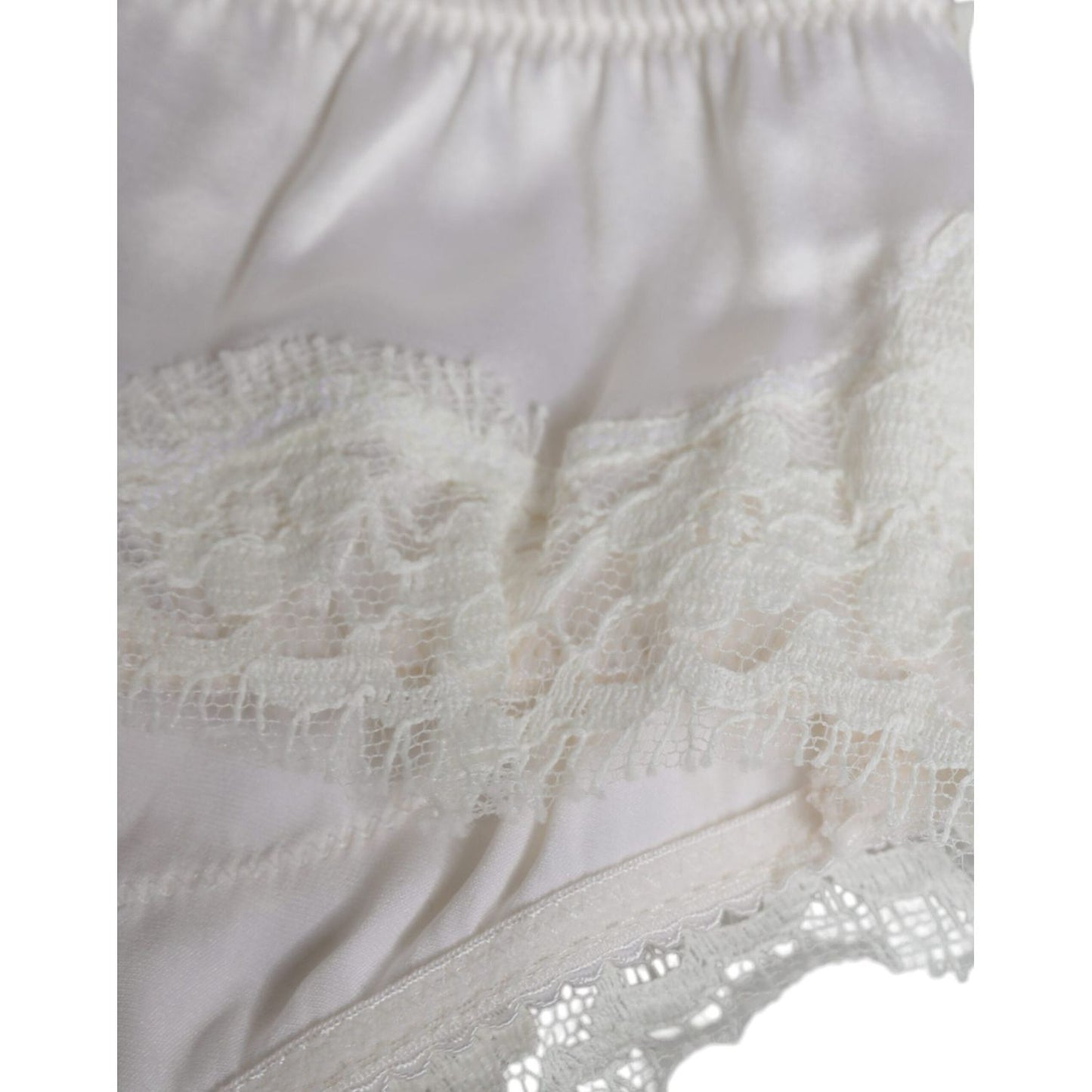 Dolce & Gabbana White Silk Stretch Panty Balconette Bra Underwear Dolce & Gabbana Dark Gray