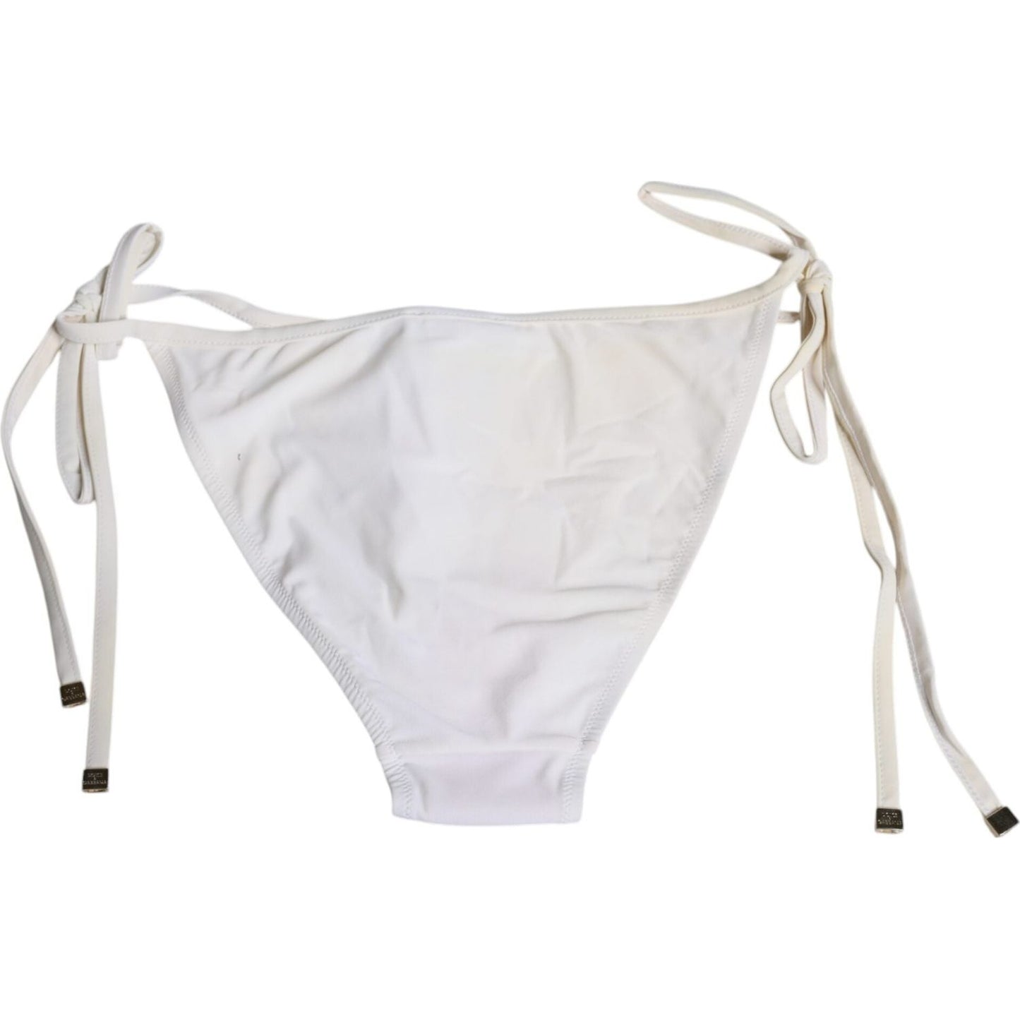 Dolce & Gabbana White Nylon Bottom Beachwear Swimwear Bikini Dolce & Gabbana Light Gray