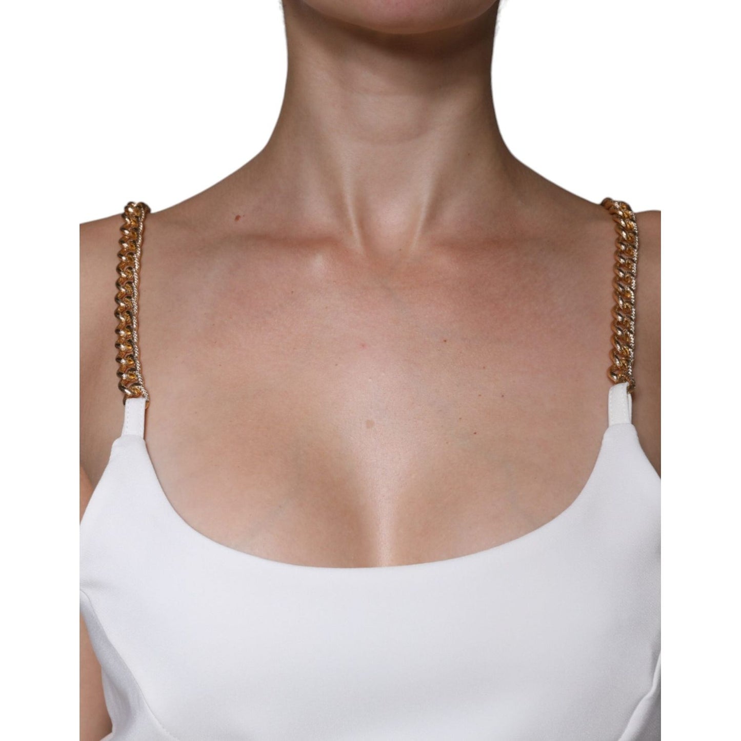 Elisabetta Franchi White Sleeveless Bodycon Sheath Mini Dress Elisabetta Franchi Rosy Brown