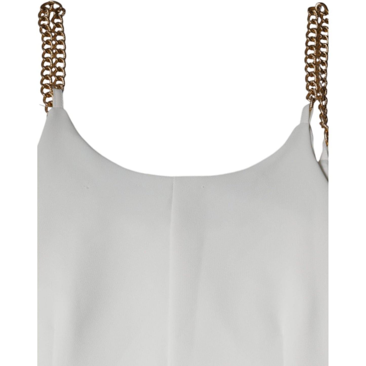 Elisabetta Franchi White Sleeveless Bodycon Sheath Mini Dress Elisabetta Franchi Light Gray