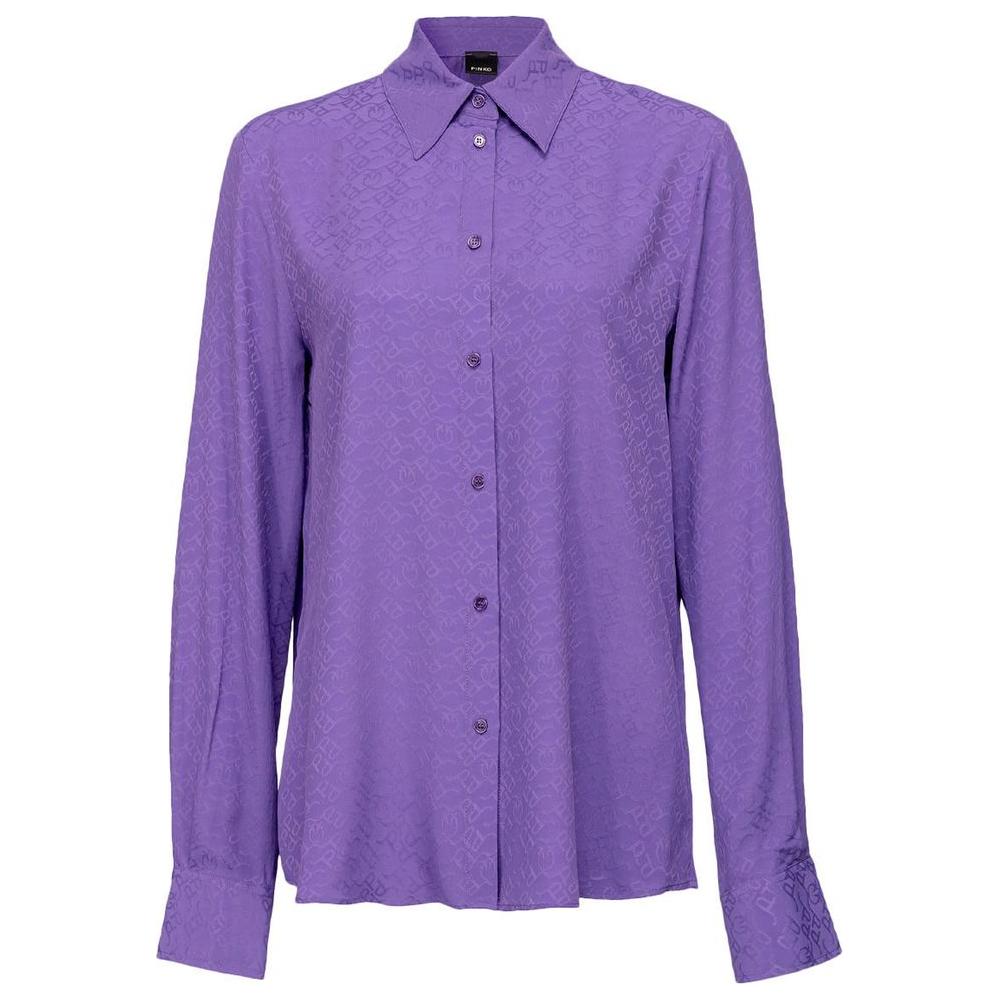 PINKO Purple Acetate Shirt PINKO Slate Blue