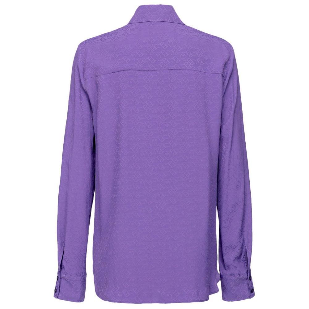 PINKO Purple Acetate Shirt PINKO Slate Blue