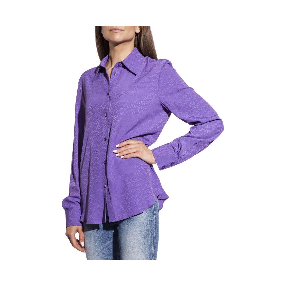 PINKO Purple Acetate Shirt PINKO Light Slate Gray