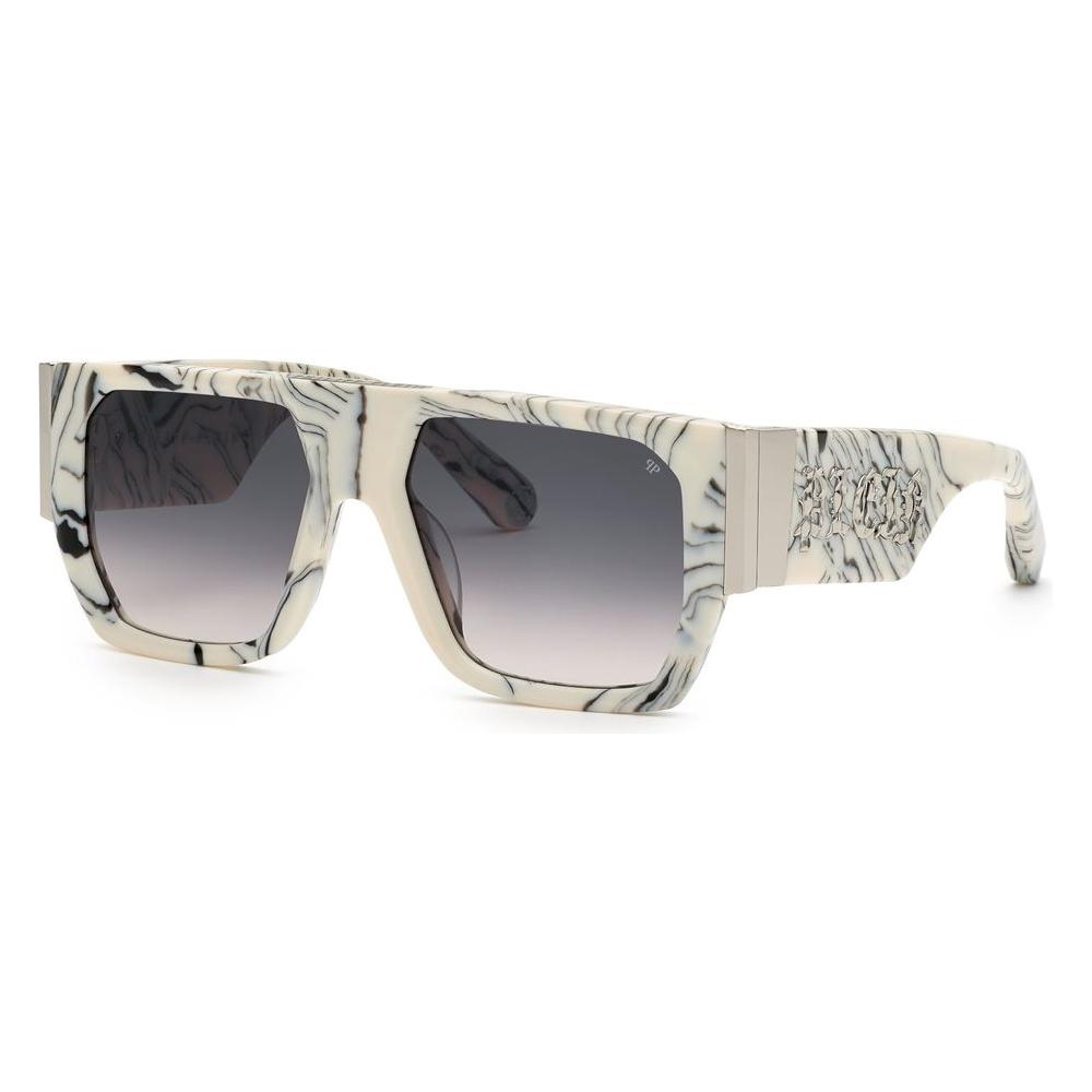 Philipp Plein White Acetate Sunglasses Philipp Plein Gray
