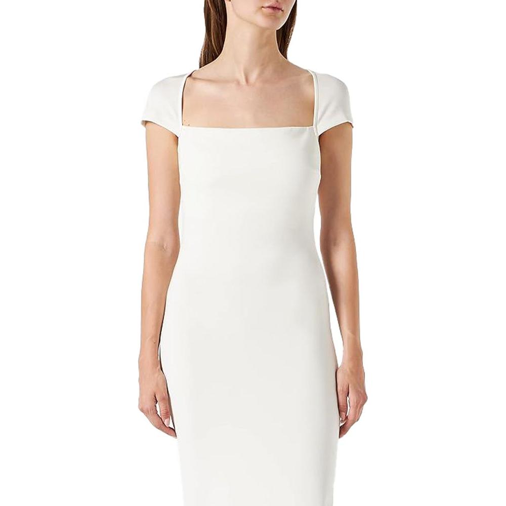 PINKO White Viscose Dress PINKO Antique White
