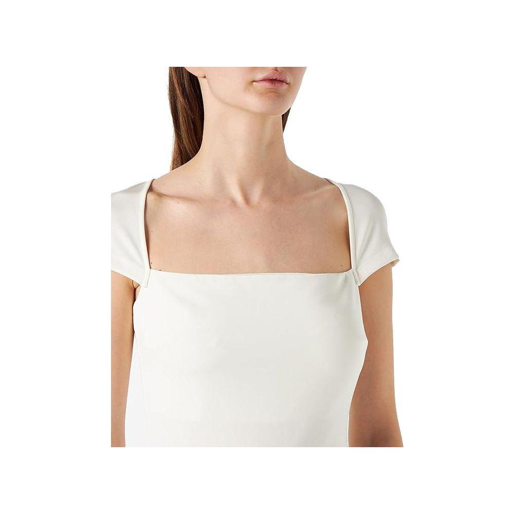 PINKO White Viscose Dress PINKO Light Gray