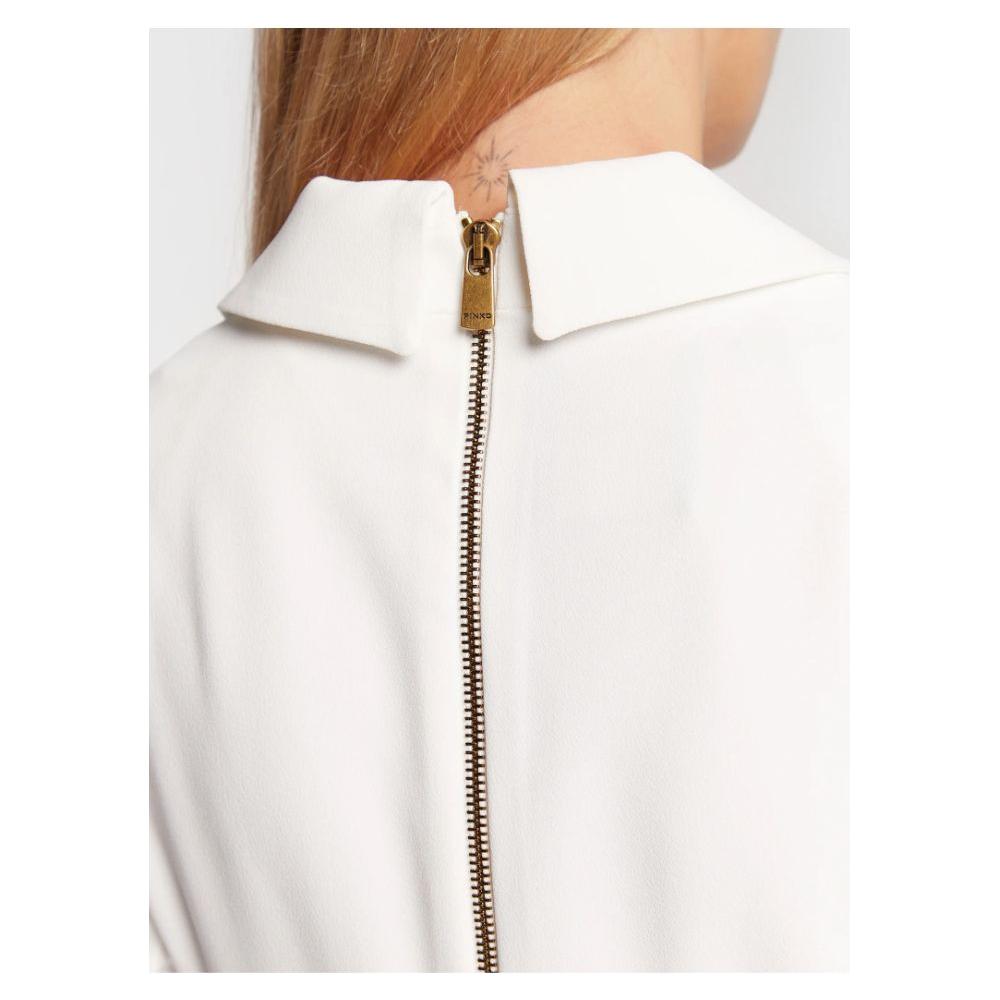 PINKO White Polyester Dress PINKO Beige