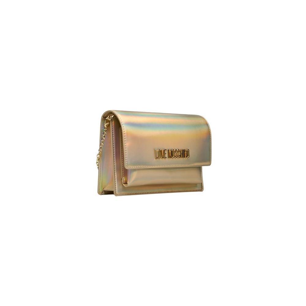 Love Moschino Gold Polyethylene Women Crossbody Bag