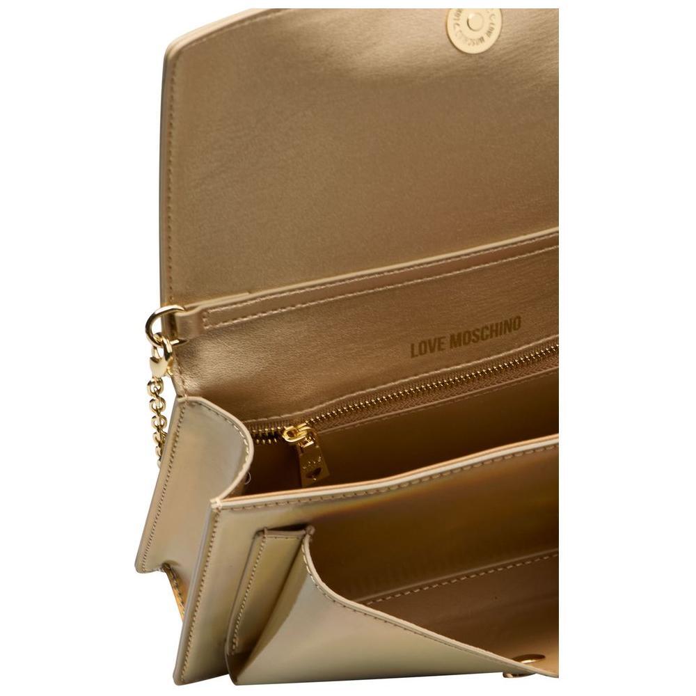 Love Moschino Gold Polyethylene Women Crossbody Bag