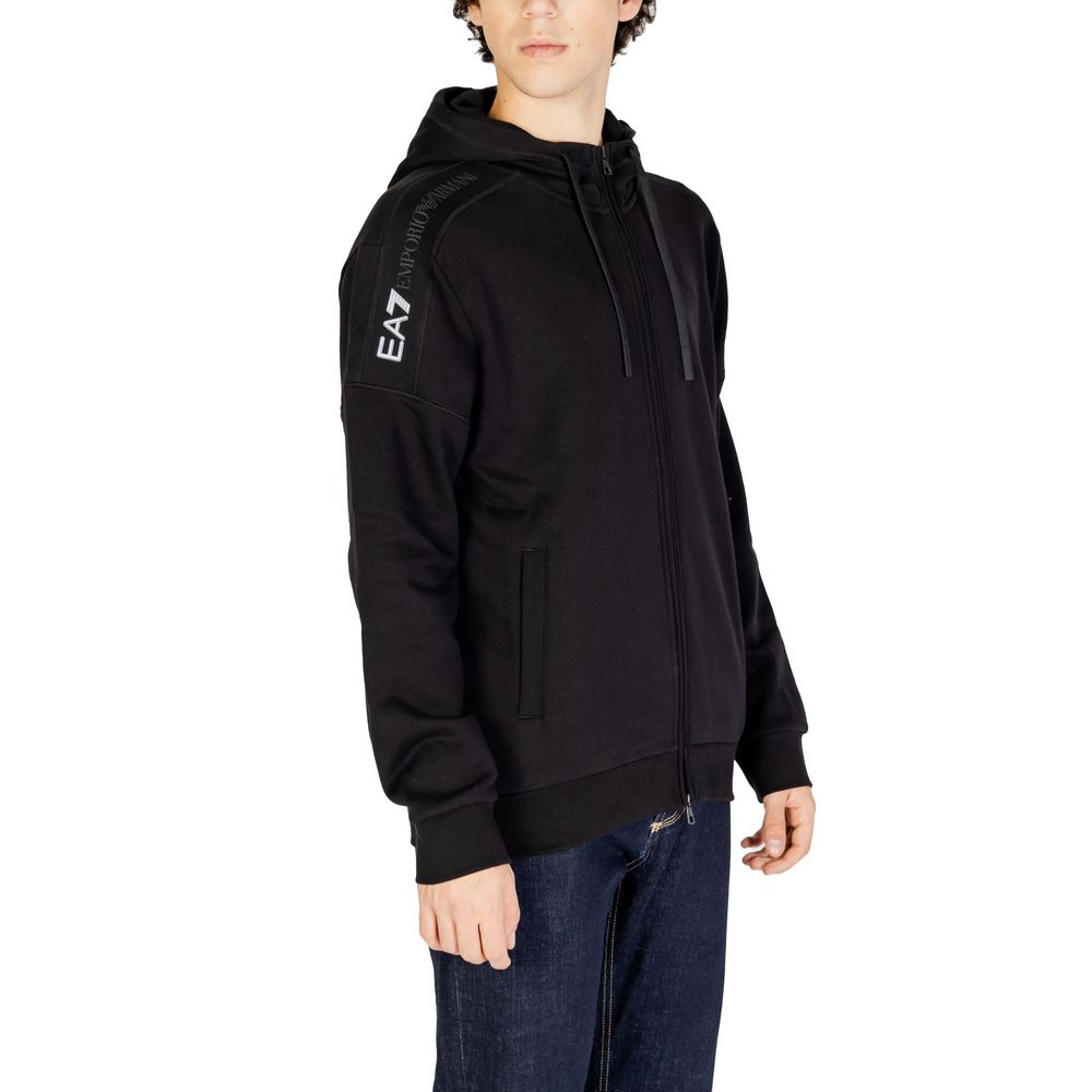EA7 Emporio Armani Black Cotton Hoody