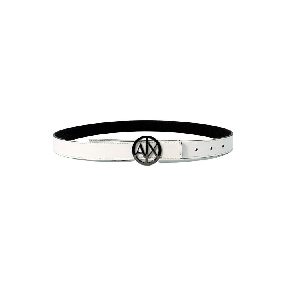 Armani Exchange Black Polyester Belt Armani Exchange Light Gray