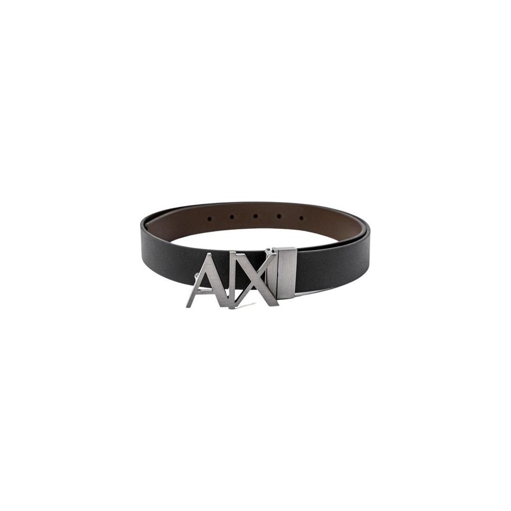 Armani Exchange Black Leather Belt Armani Exchange Dark Slate Gray