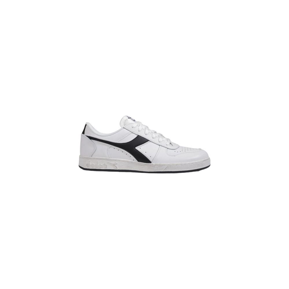 Diadora Black And White Leather Sneaker Diadora Light Gray