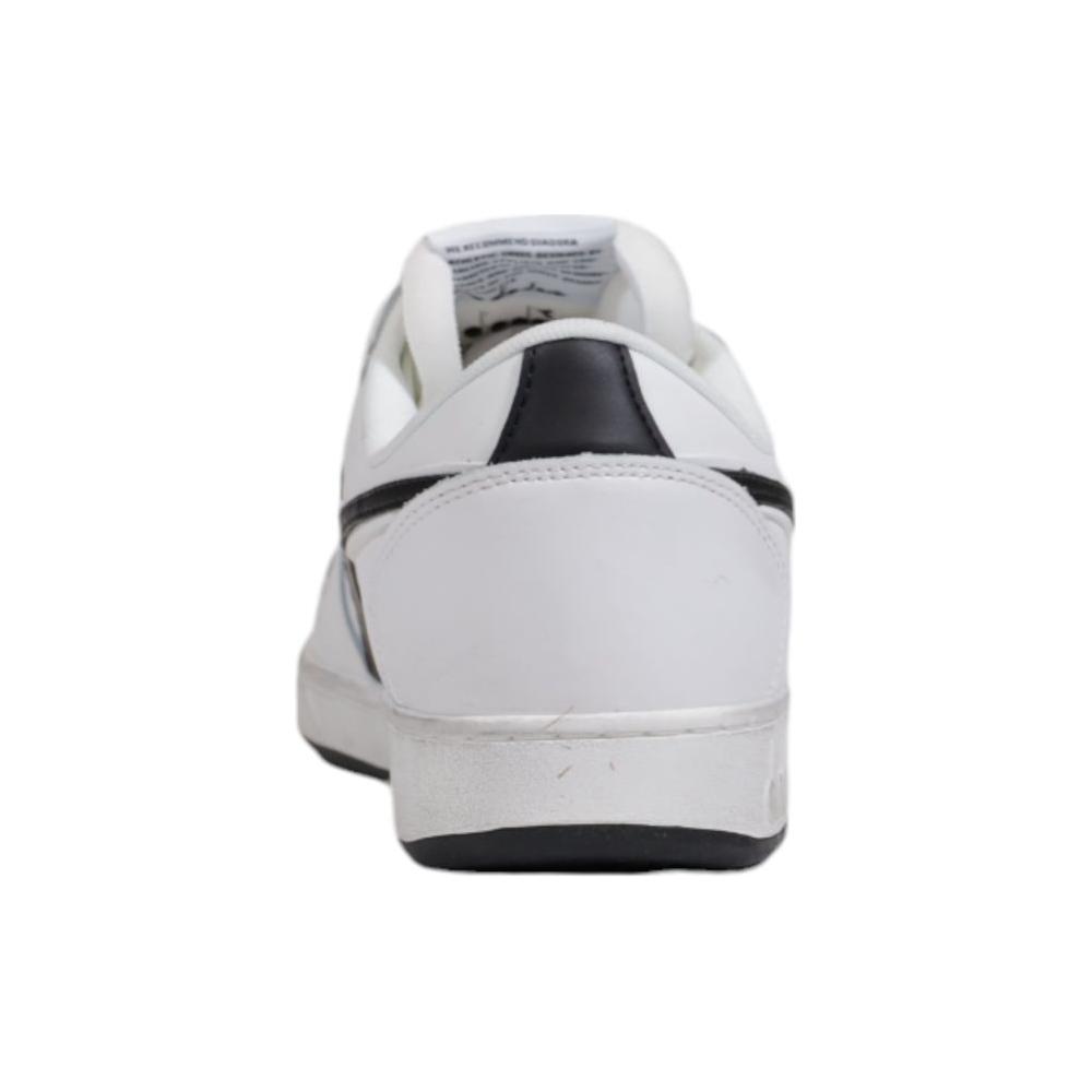 Diadora Black And White Leather Sneaker Diadora Light Gray