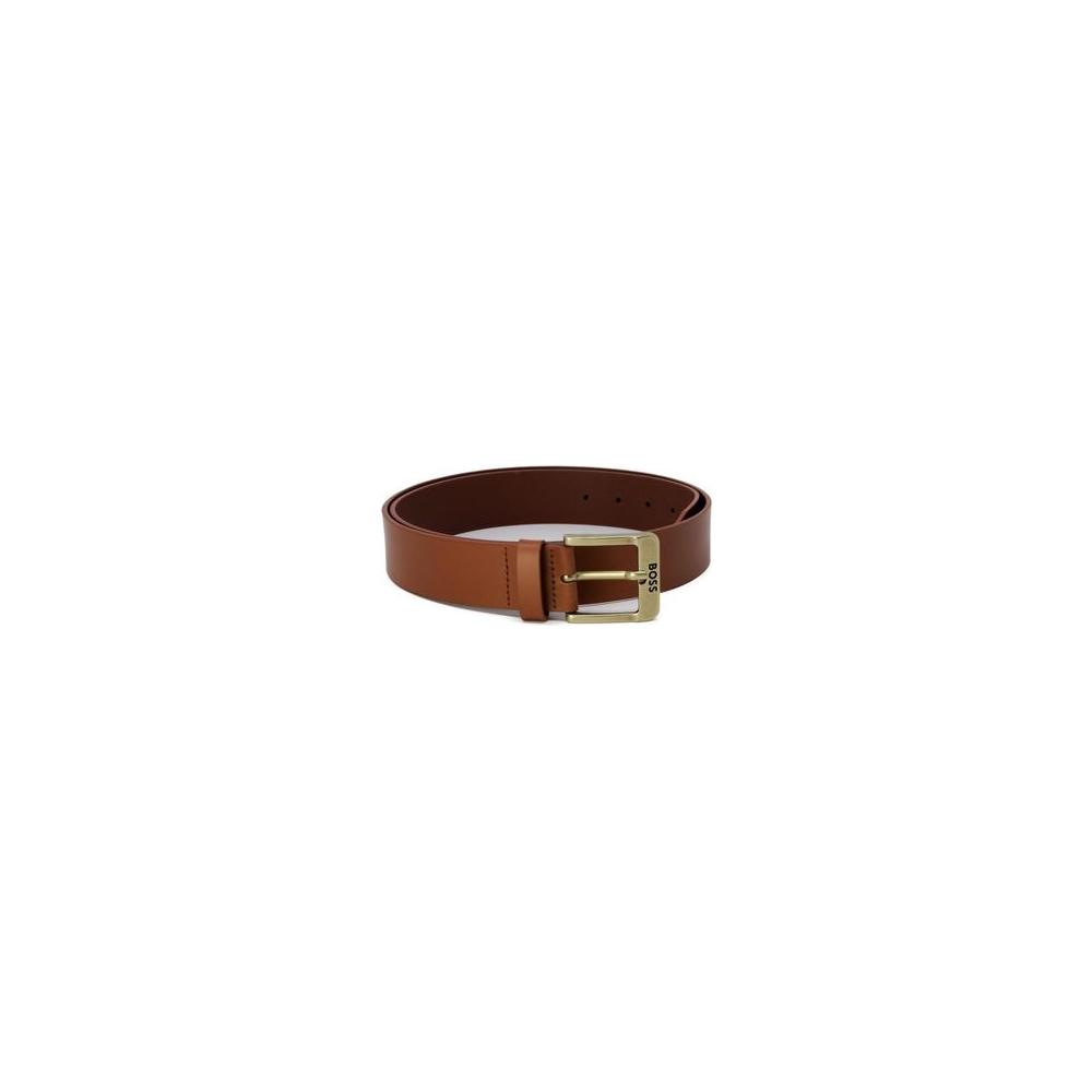 Hugo Boss Beige Leather Belt Hugo Boss Saddle Brown