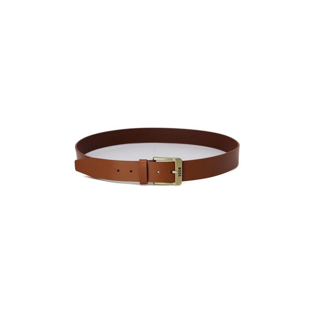 Hugo Boss Beige Leather Belt Hugo Boss Light Gray