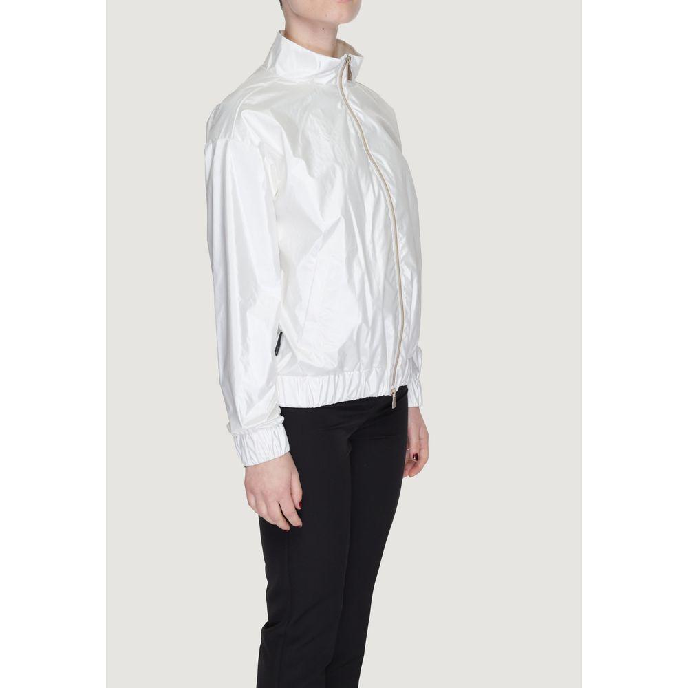 Suns White Polyester Jackets & Coat Suns Light Gray