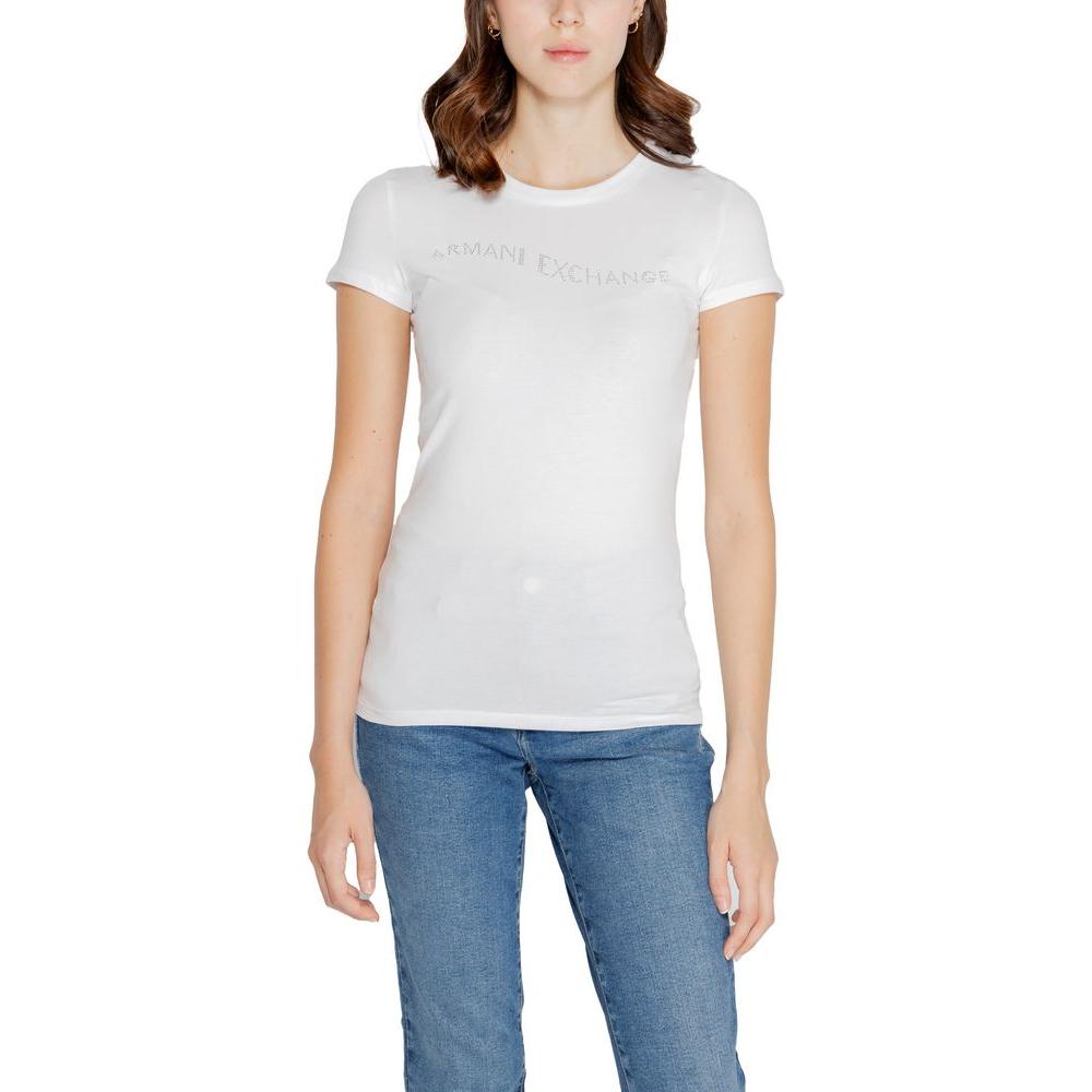 Armani Exchange Armani Exchange White Cotton Tops & T-Shirt AR-14711200008-IT44|L 1728,71956299936,Armani Exchange,Clothing,IT44|L,New with tags,Tops & T-Shirts - Women - Clothing,White,Women,Women - Clothing