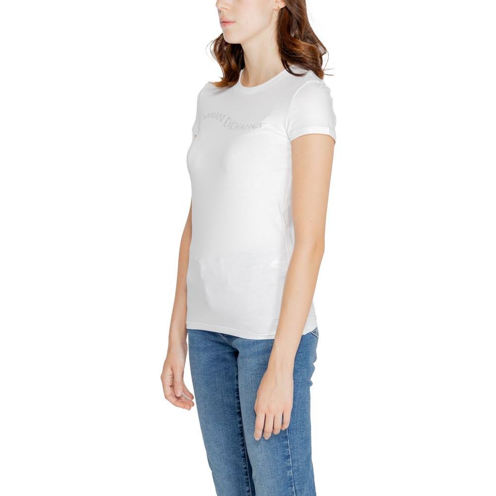 Armani Exchange Armani Exchange White Cotton Tops & T-Shirt AR-14711200008-IT44|L 1728,71956299936,Armani Exchange,Clothing,IT44|L,New with tags,Tops & T-Shirts - Women - Clothing,White,Women,Women - Clothing