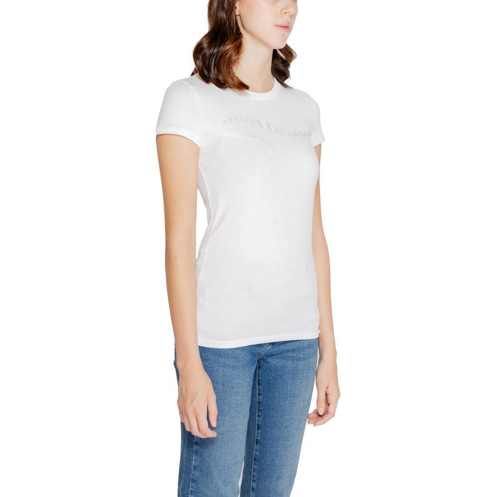 Armani Exchange Armani Exchange White Cotton Tops & T-Shirt AR-14711200008-IT44|L 1728,71956299936,Armani Exchange,Clothing,IT44|L,New with tags,Tops & T-Shirts - Women - Clothing,White,Women,Women - Clothing