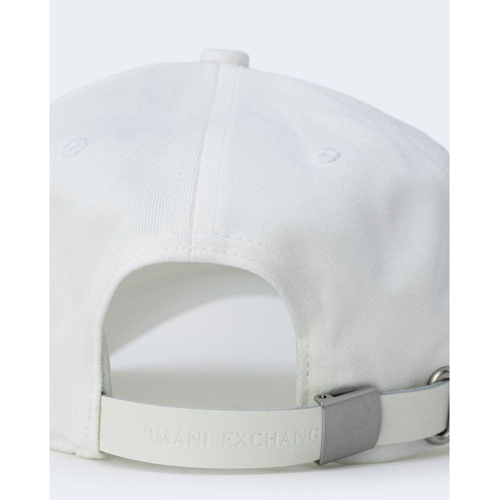 Armani Exchange Cream Cotton Hats & Cap Armani Exchange Light Gray