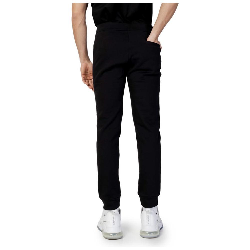 Armani Exchange Black Cotton Joggers Workout Pant