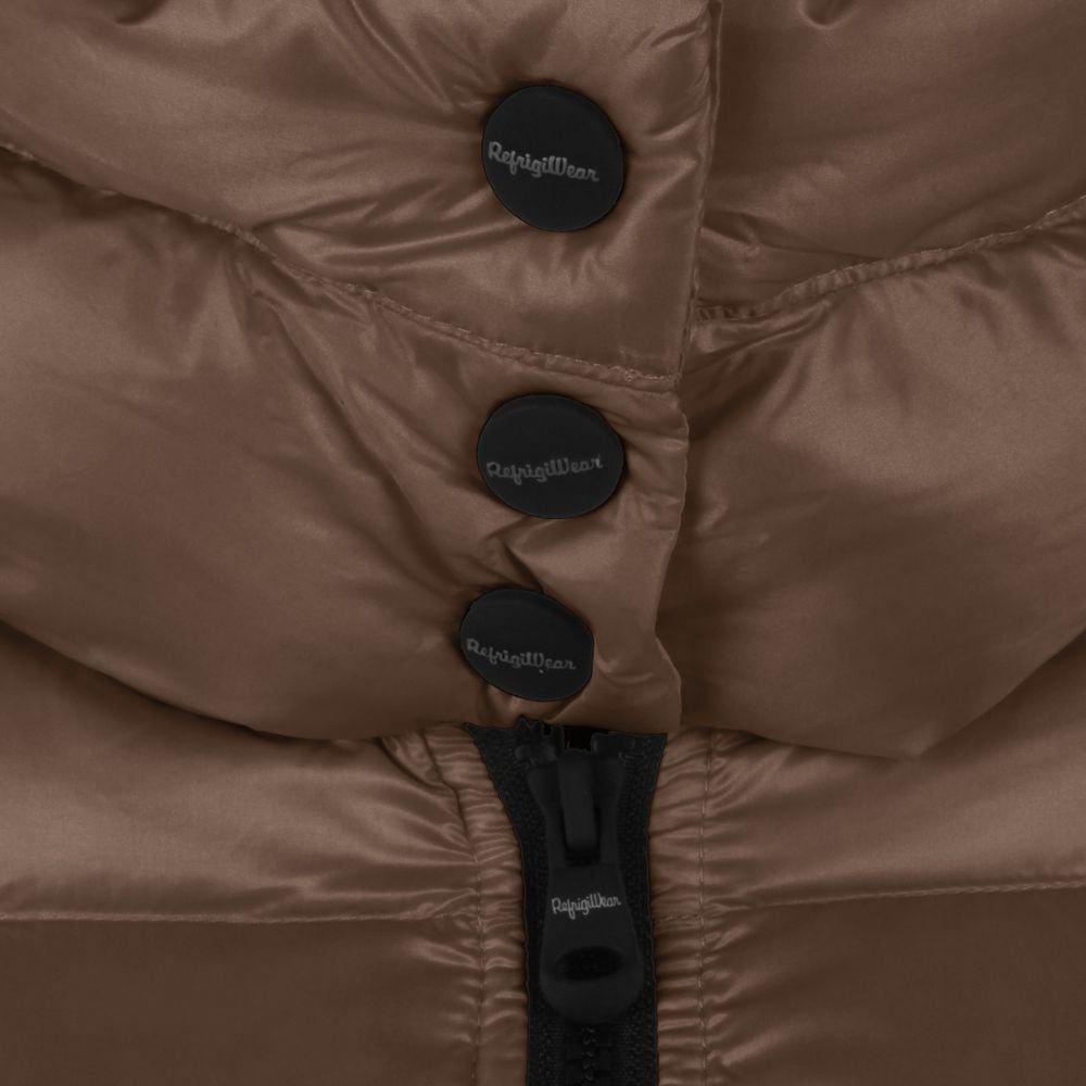Refrigiwear Brown Nylon Jackets & Coat Refrigiwear Dark Olive Green