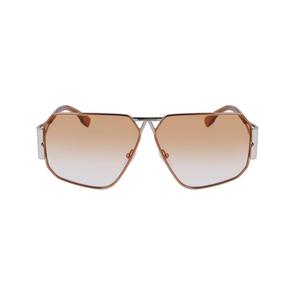 Karl Lagerfeld Gray Metal Sunglasses Karl Lagerfeld Tan