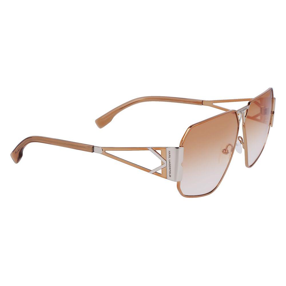 Karl Lagerfeld Gray Metal Sunglasses Karl Lagerfeld Rosy Brown