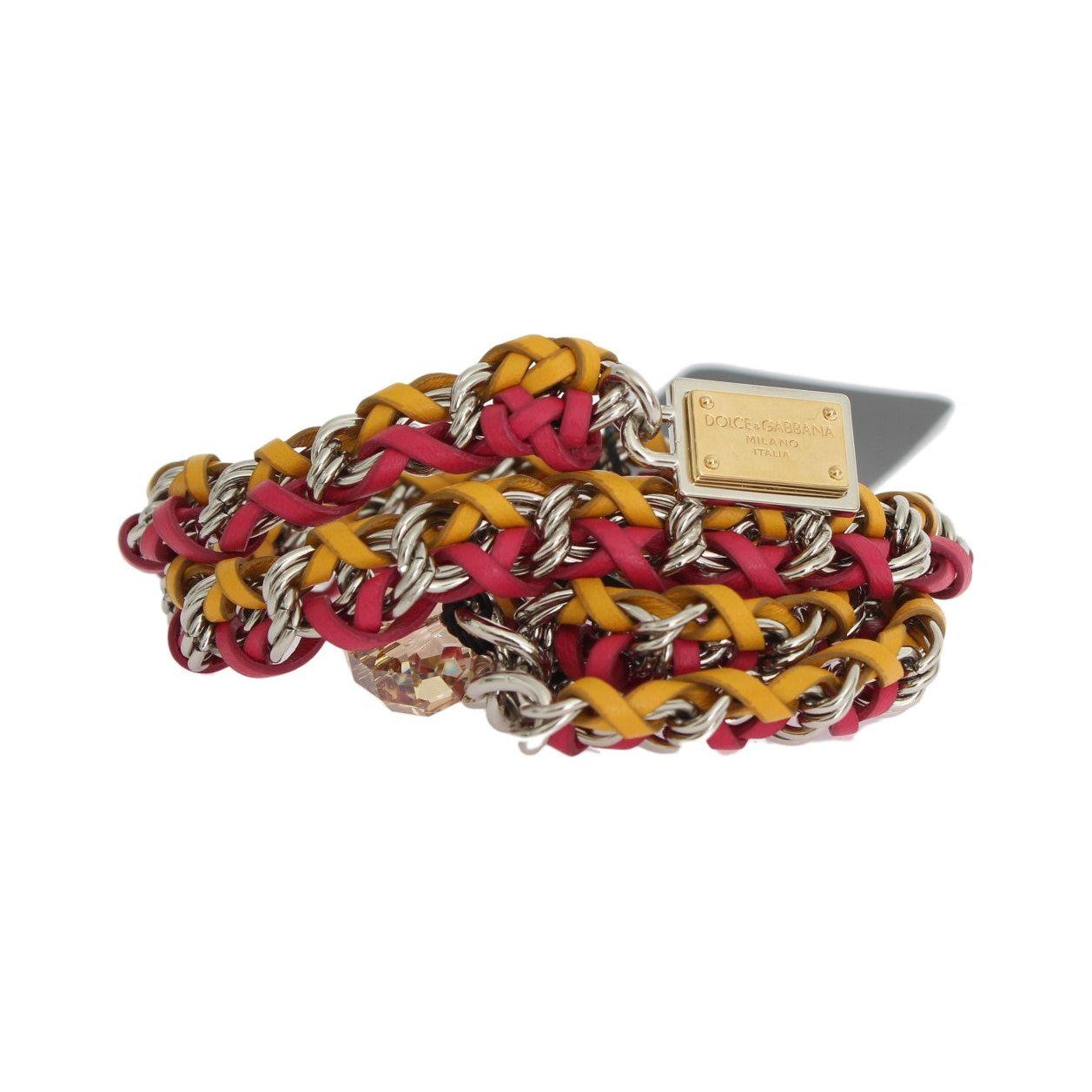 Dolce & Gabbana Elegant Multicolor Crystal-Embellished Belt Belt Dolce & Gabbana Sienna