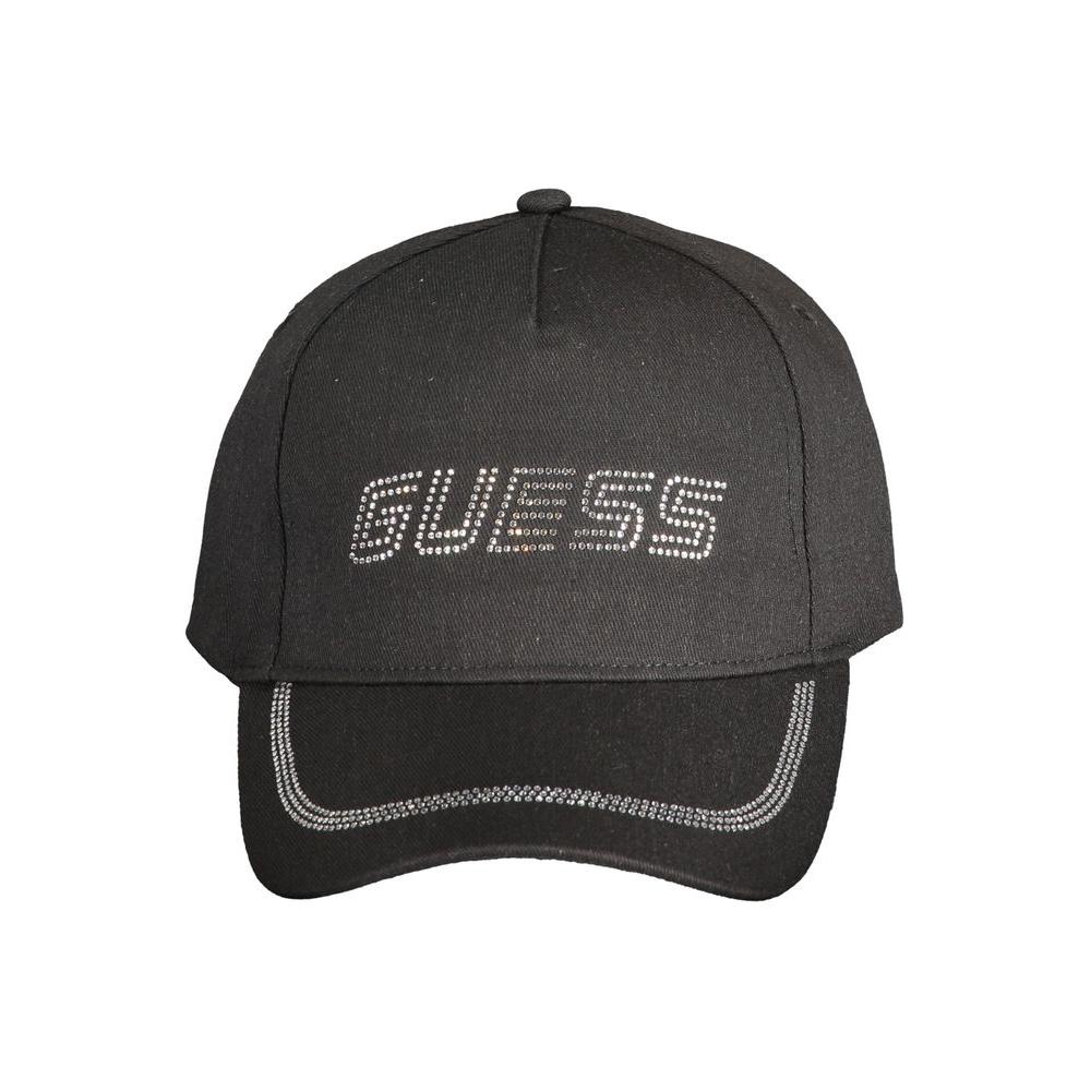 Guess Jeans Black Cotton Hat Guess Jeans Dark Slate Gray