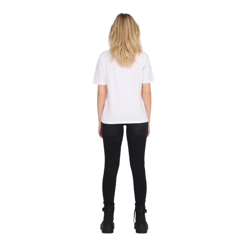 Only White Cotton Tops & T-Shirt Only Light Gray