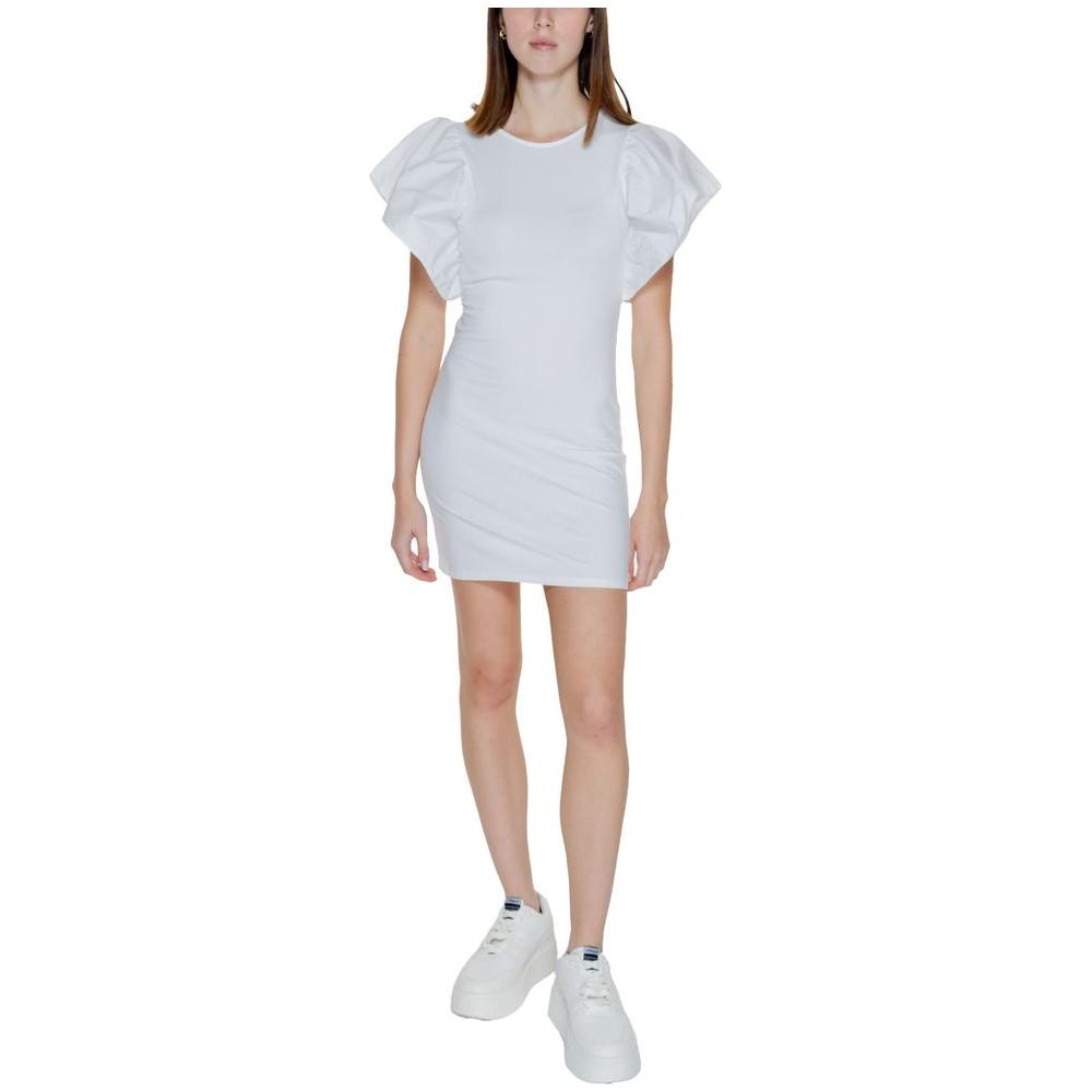 Only White Cotton Dress Only Gray