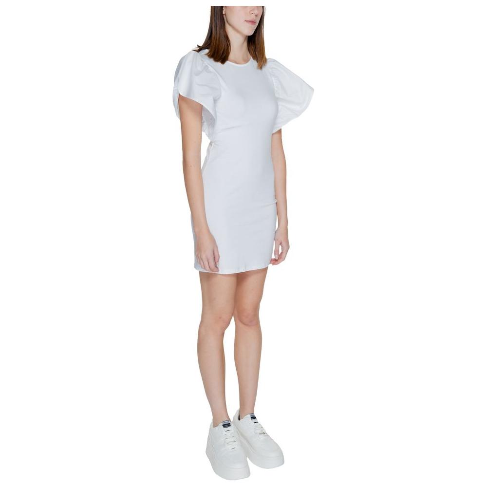 Only White Cotton Dress Only Gray