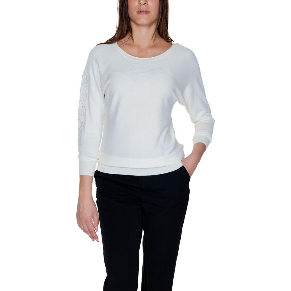 Guess White Viscose Tops & T-Shirt Guess Light Gray
