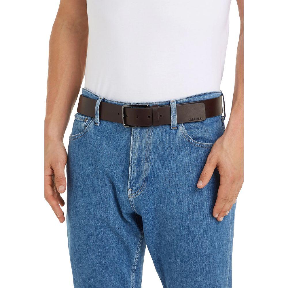 Calvin Klein Brown Leather Belt Calvin Klein Light Gray
