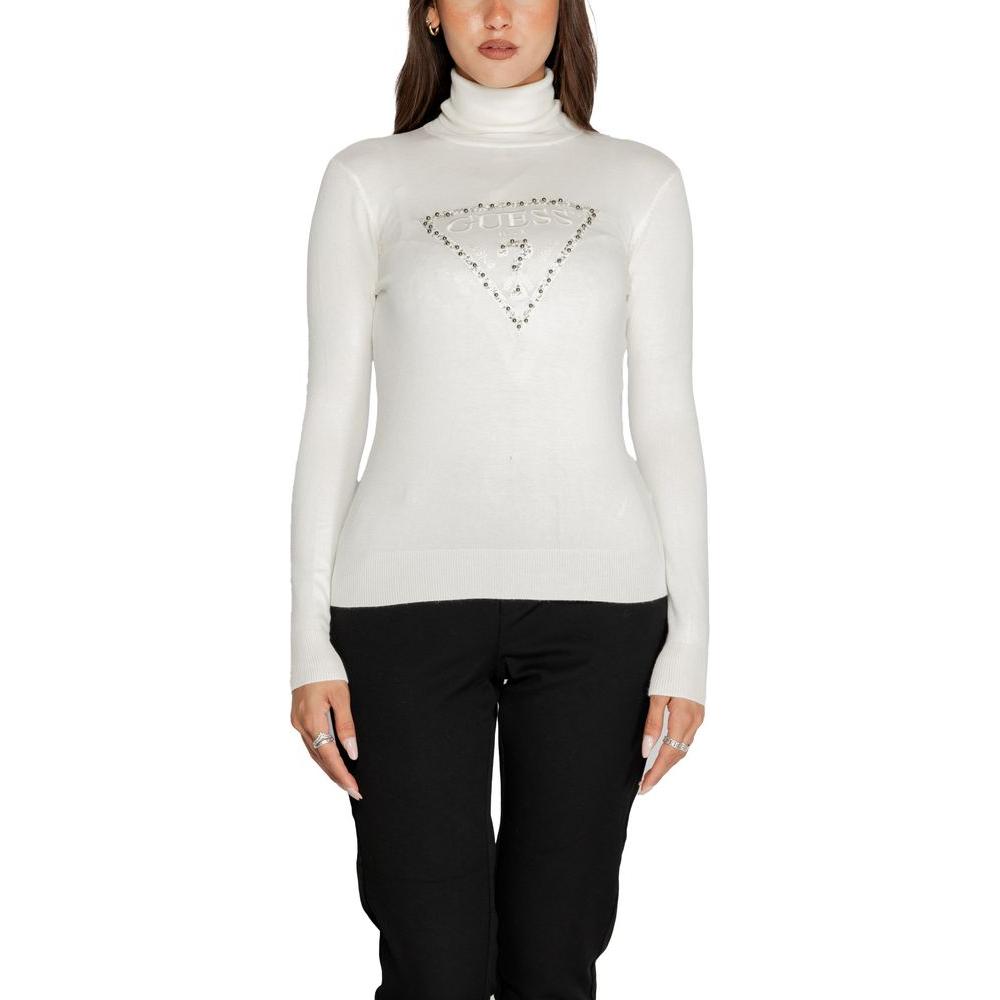 Guess White Viscose Sweater Guess Light Gray