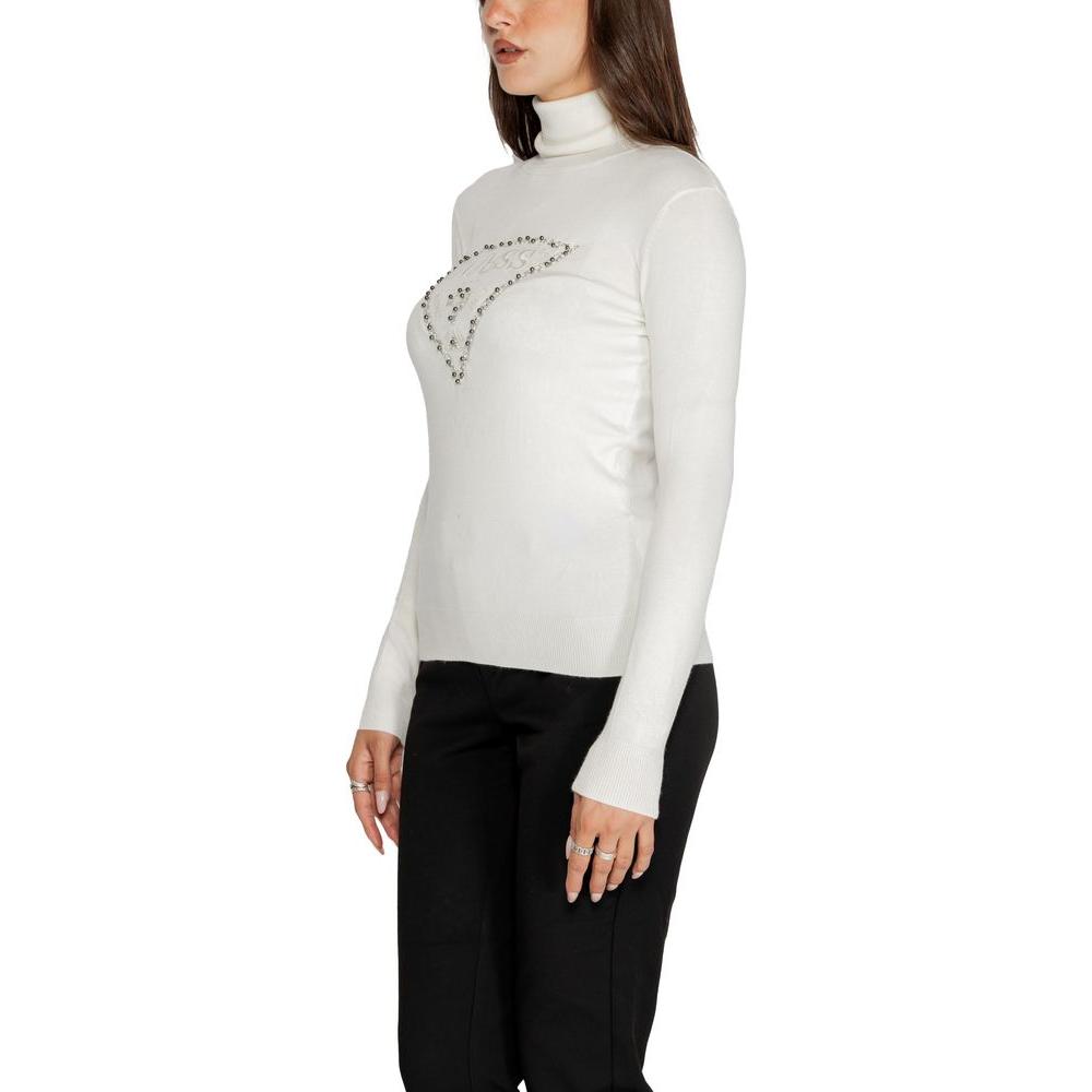 Guess White Viscose Sweater Guess Light Gray