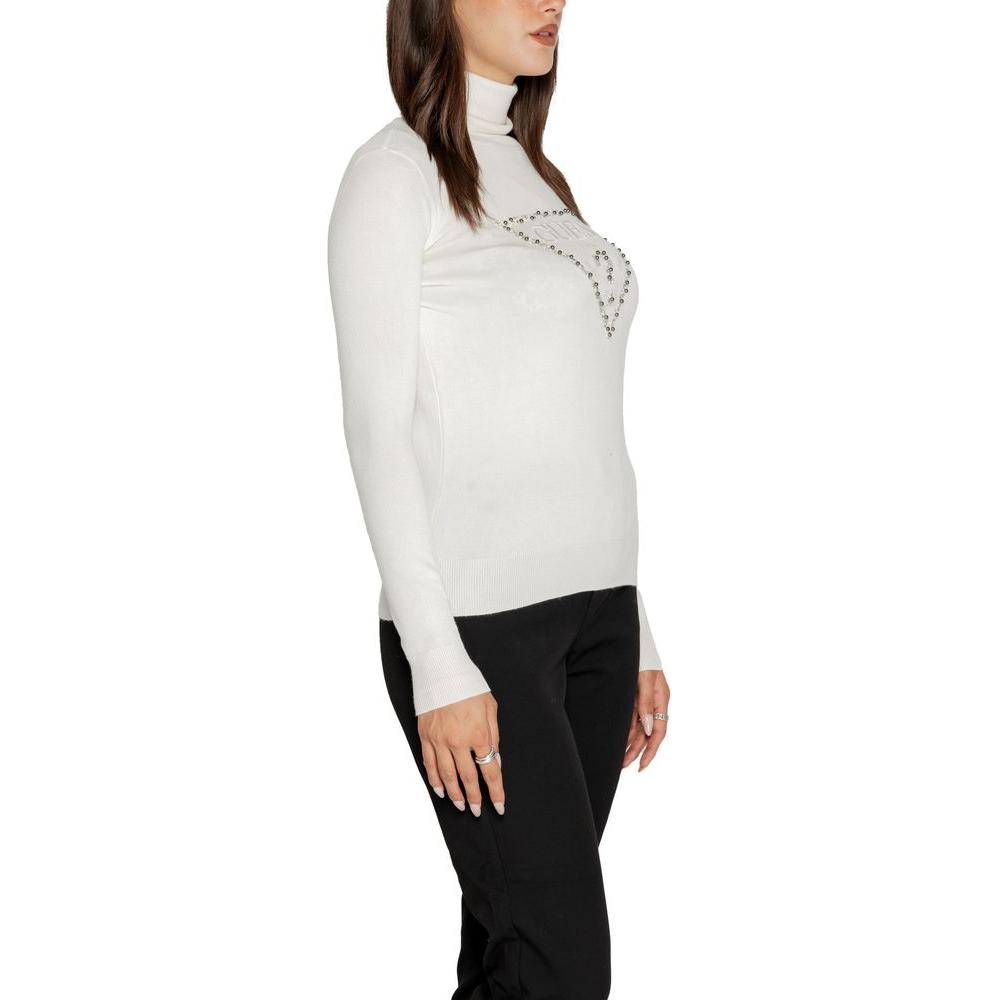 Guess White Viscose Sweater Guess Light Gray