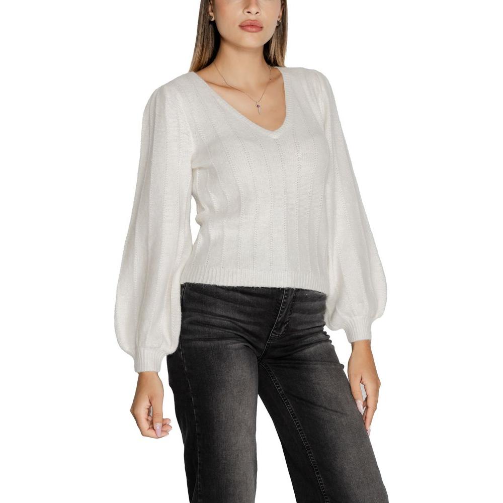 Guess White Polyester Sweater Guess Dark Slate Gray