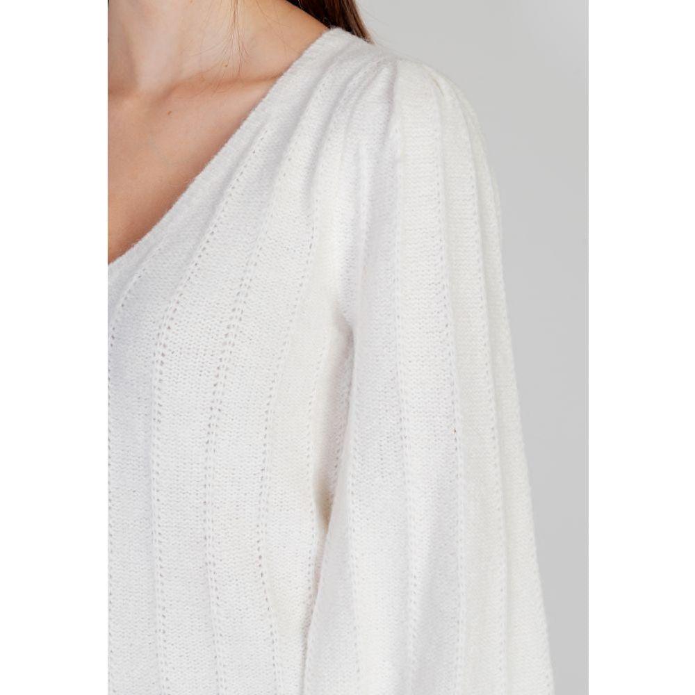Guess White Polyester Sweater Guess Light Gray