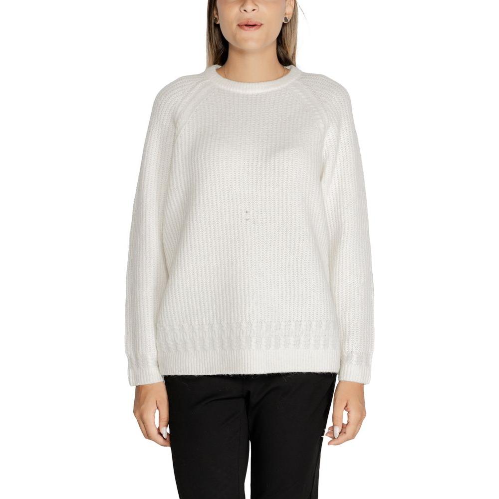 Guess White Polyester Sweater Guess Light Gray