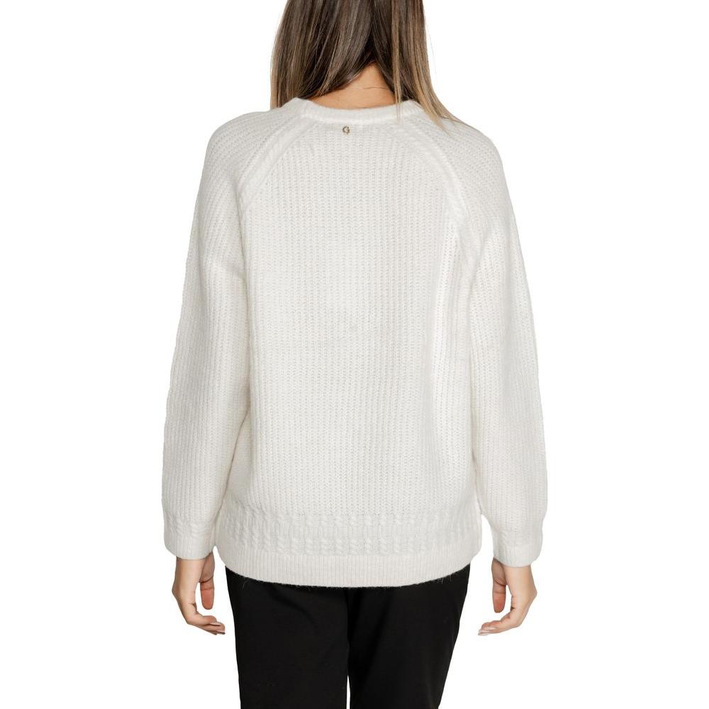 Guess White Polyester Sweater Guess Light Gray
