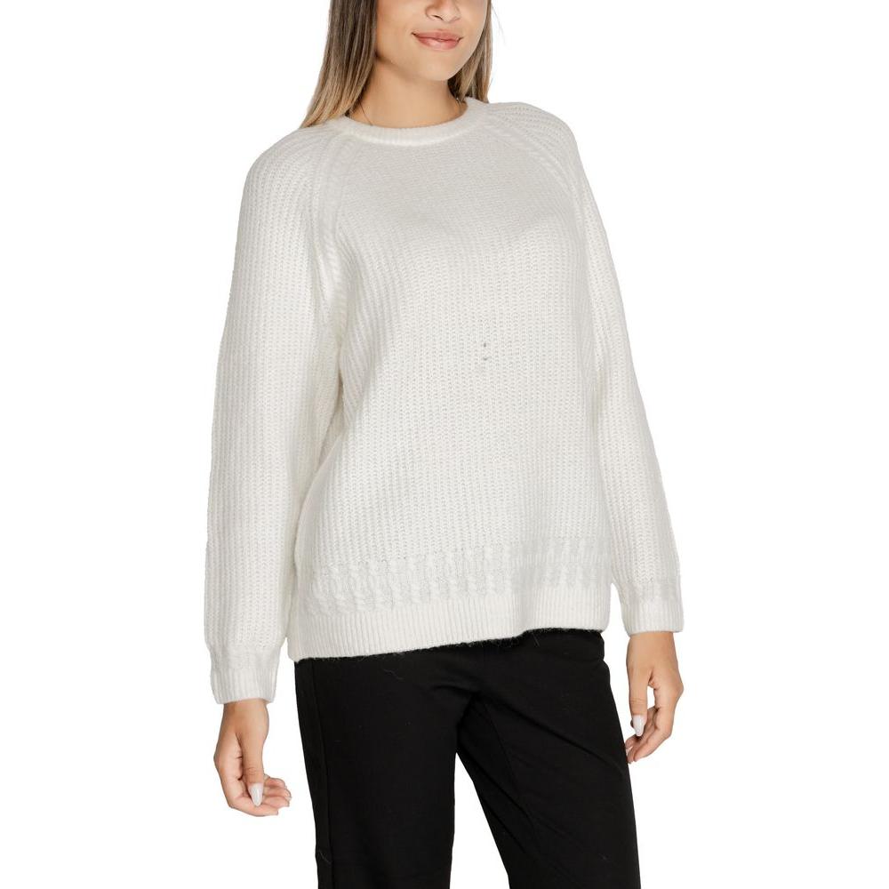 Guess White Polyester Sweater Guess Light Gray