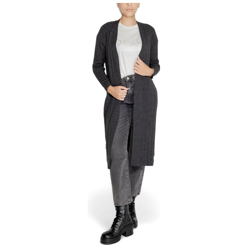 Only Gray Acrylic Cardigan Only Dark Slate Gray