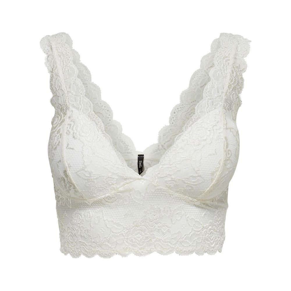 Only White Polyester Underwear Only Light Gray