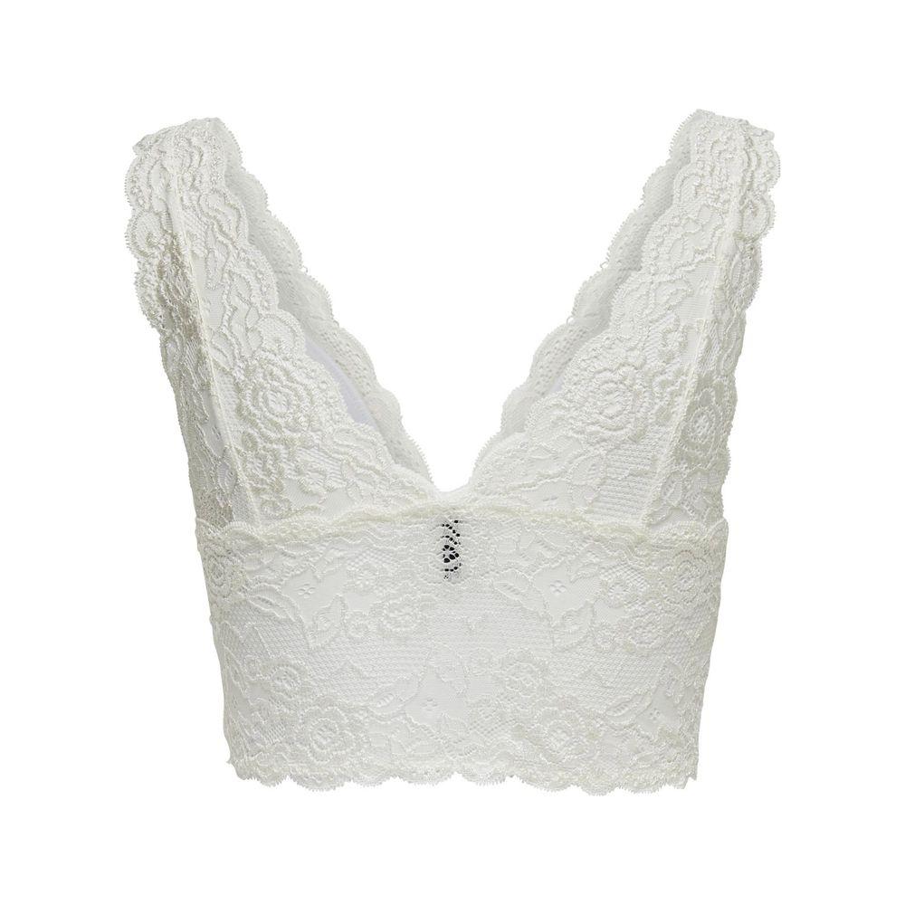 Only White Polyester Underwear Only Light Gray