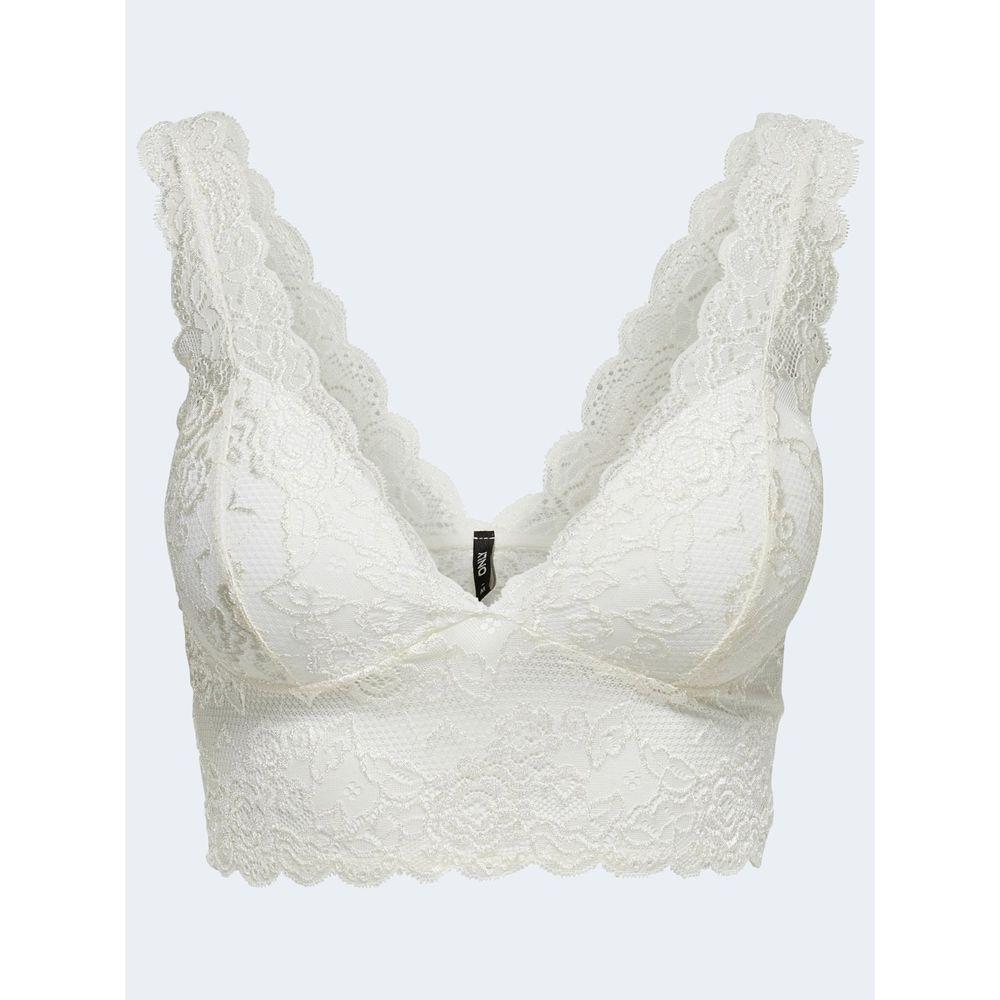 Only White Polyester Underwear Only Light Gray