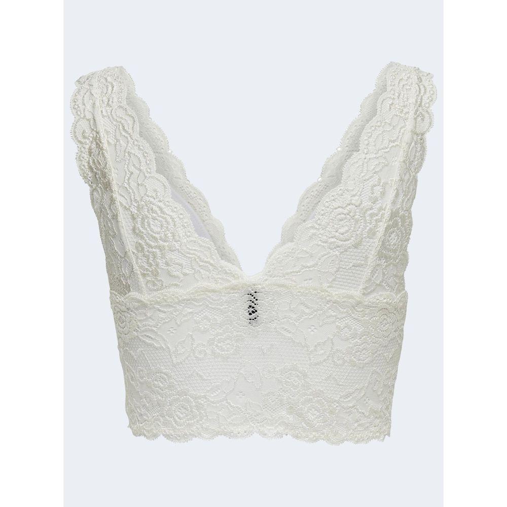 Only White Polyester Underwear Only Light Gray