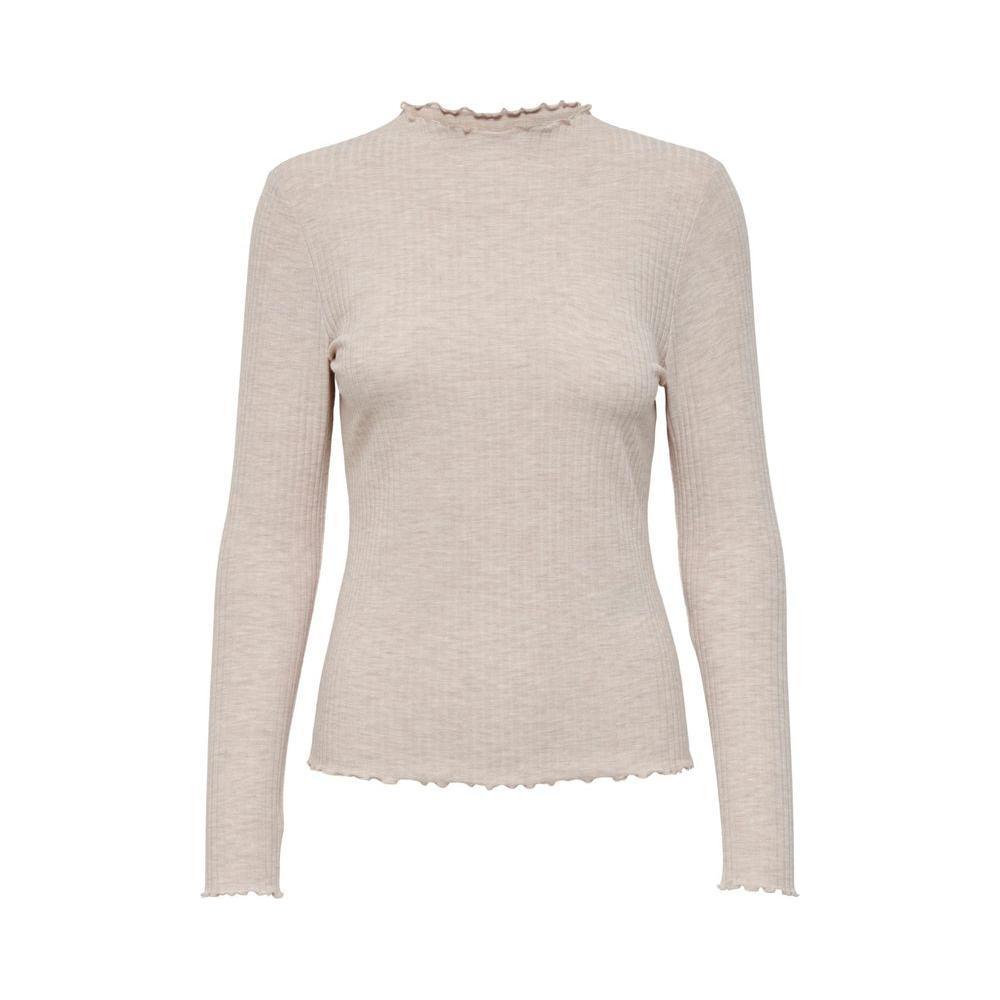 Only Beige Polyester Turtleneck ON-3669300127-XL